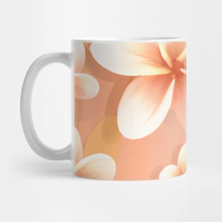 Vibrant Orange Floral Mug